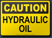Caution Hydraulic Oil Sign